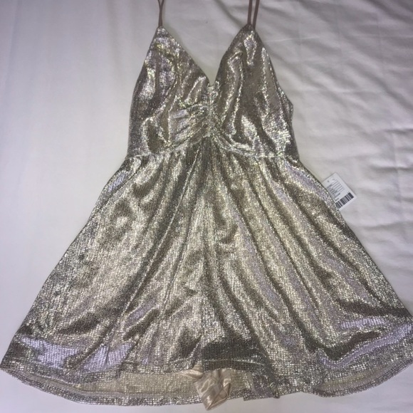 Urban Outfitters Dresses & Skirts - Urban Outfitters NEW champagne romper